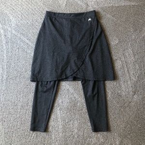 Snoga Skirted Leggings  - Fleeced Lined -faux wrap  - ankle length  - XL -Grey